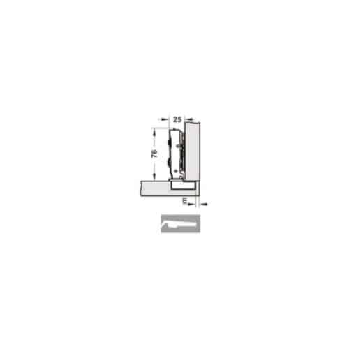 Bản lề Cucina Legato 334.00.061 mạ niken, sáng 5 Bản lề Cucina Legato 334.00.061 mạ niken, sáng