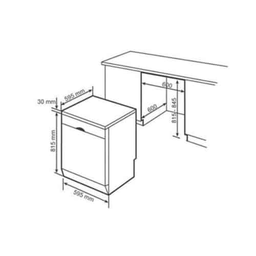 Kích thước máy rửa bát Bosch SMS6ECI07E