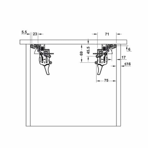 Thiết kế của Ray âm giảm chấn toàn phần Hafele 433.32.075